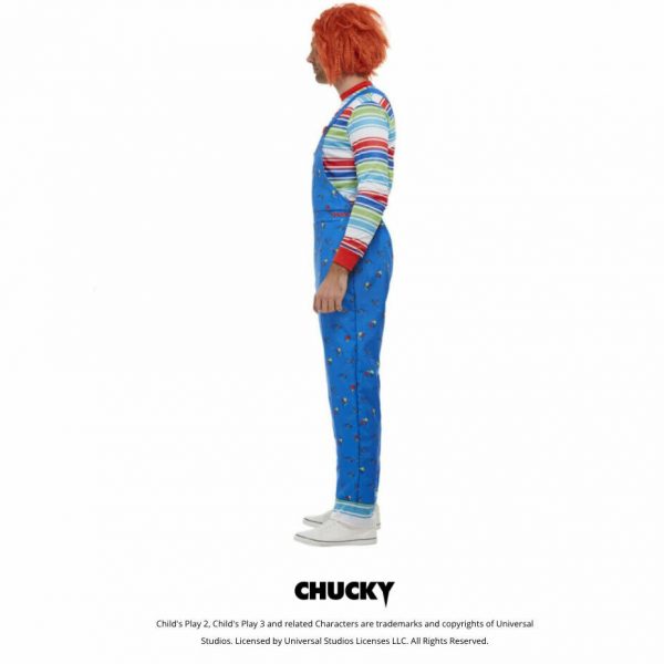 Adult Chucky Costume Mens Ladies Killer Doll Halloween Horror Fancy Dress Outfit - Image 4