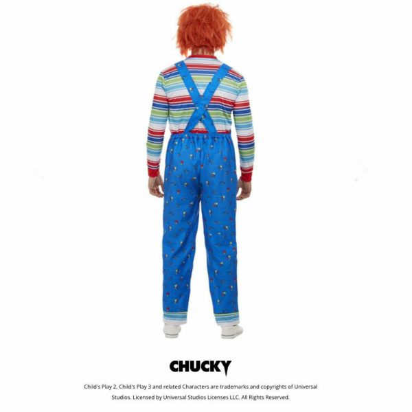 Adult Chucky Costume Mens Ladies Killer Doll Halloween Horror Fancy Dress Outfit - Image 5