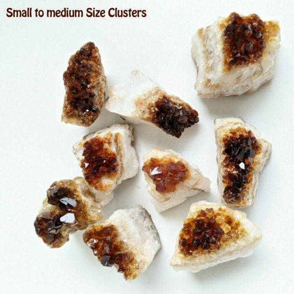 Citrine Crystal Cluster Gemstone Healing Vitality Abundance 5cm Free VELVET Bag - Image 4