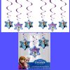 DISNEY FROZEN BIRTHDAY PARTY HANGING SWIRL DECORATIONS SNOW FLAKE (3) 26″ XMAS - Image 4