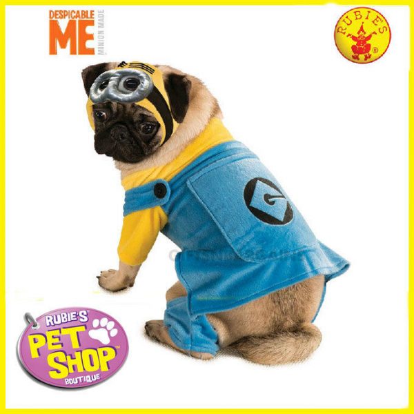 Despicable Me Minion Pet Dog Cat Costume Halloween Party Fancy Dress Animal XL
