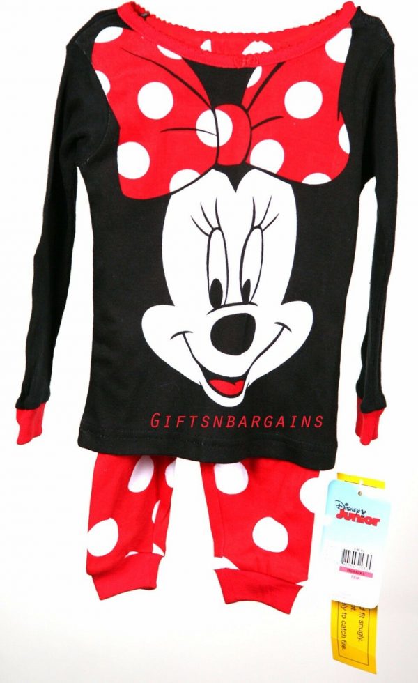 Disney Minnie Mouse Pyjamas Pajama Infant Baby child 100% Cotton PJ 12/18mths