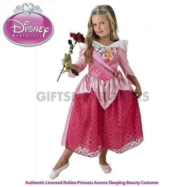 Disney Princess Sleeping Beauty Aurora Costume Girls S,M Book Week Pink Dress - Image 3