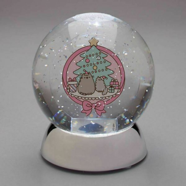 LED Light GUND Pusheen Christmas Water Dazzler Ball Globe 10cm Ornament Licensed - Image 3