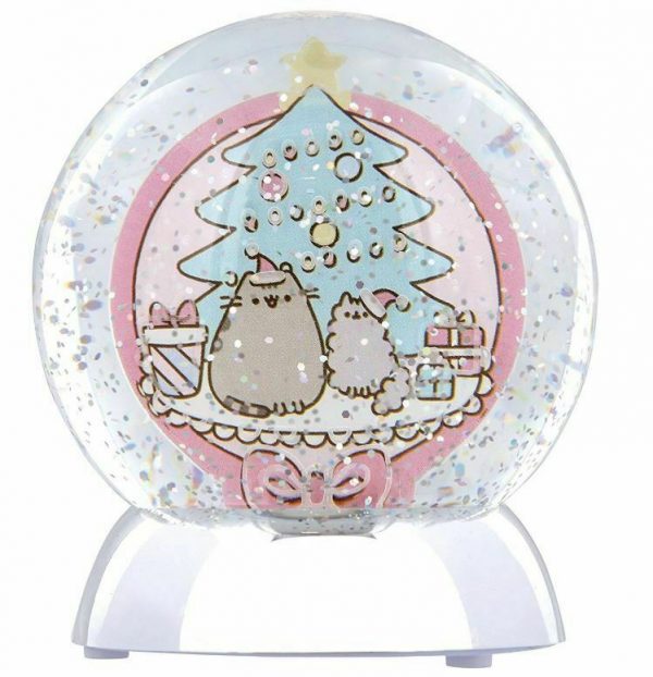 LED Light GUND Pusheen Christmas Water Dazzler Ball Globe 10cm Ornament Licensed