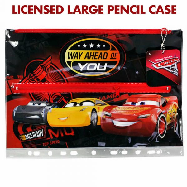 Licensed Disney CARS PENCIL CASE School Stationery Boys McQueen Birthday Gift