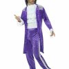 Mens 80s 1980s Purple Rock Musician Costume Party Singer Pop Star Adult 3Pc Suit - Image 4