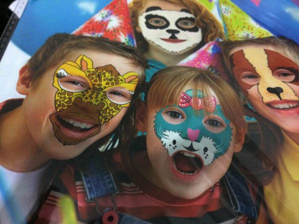 My Party Faces Removable Party Face Skin 6 x Animal Costume Mask Temp Tattoo Kid - Image 4