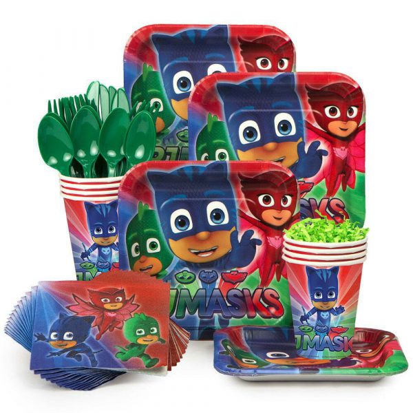 PJ Masks Party Supplies Tableware Kit for 8 Boys Birthday Cups Plates Napkins ++