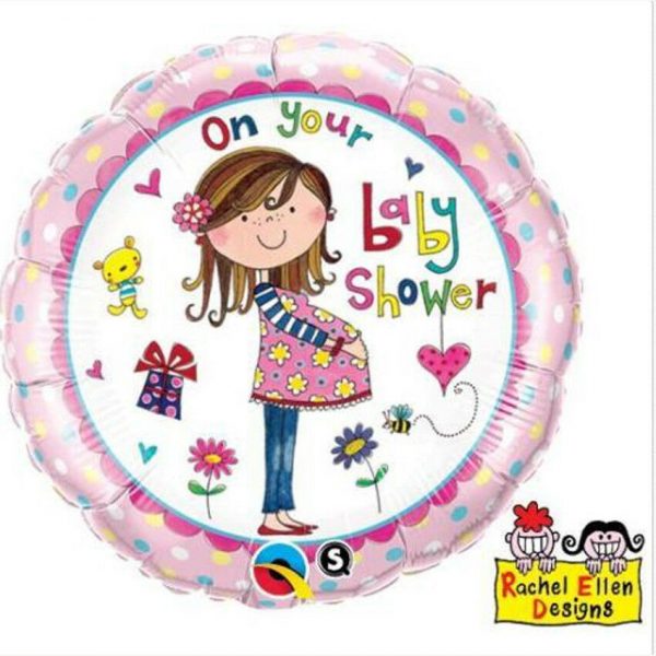 Qualatex On Your Baby Shower Circular Foil Balloon 18" Anagram Party Decoration