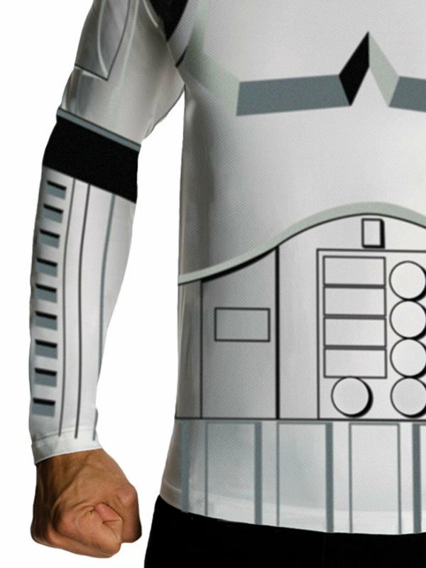 STAR WARS MENS STORMTROOPER CLONE LONG SLEEVE TOP COSTUME HALLOWEEN MEDIUM ADULT - Image 3