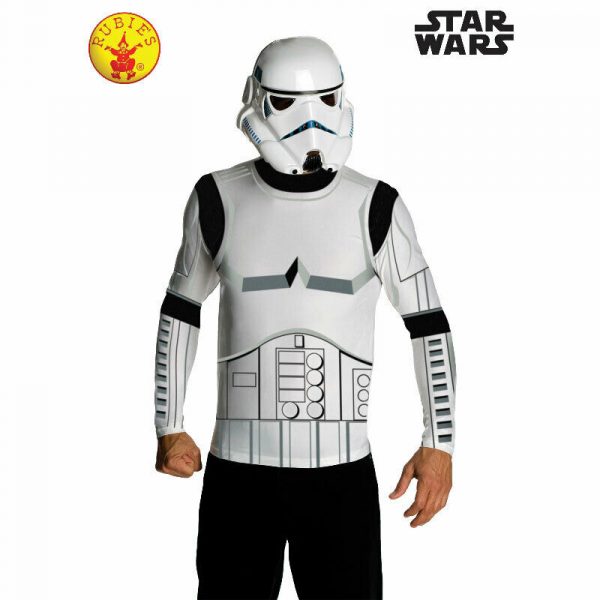 STAR WARS MENS STORMTROOPER CLONE LONG SLEEVE TOP COSTUME HALLOWEEN MEDIUM ADULT - Image 4