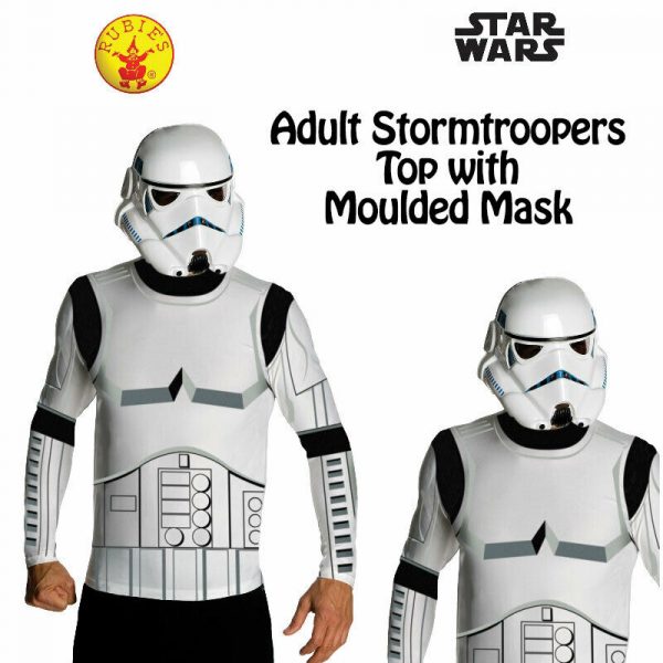STAR WARS MENS STORMTROOPER CLONE LONG SLEEVE TOP COSTUME HALLOWEEN MEDIUM ADULT