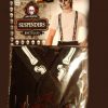 Skeleton Fedora Hat & Suspenders Set Skull Bones Halloween Adult Costume Men - Image 4