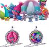 TROLLS POPPY FRIENDS BLING SILVER PLATED NECKLACE CHAIN GIRL JEWELLERY AU SELLER