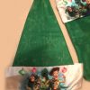 Toy Story Buzz and Woody Friends Christmas Stocking w Matching Santa Hat Green - Image 5