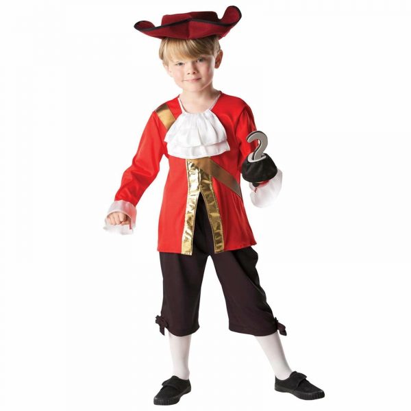 Captain Hook Boys Costume Book Week Child Pirate Disney Peter Pan Fancy Dress 5+ - Image 3