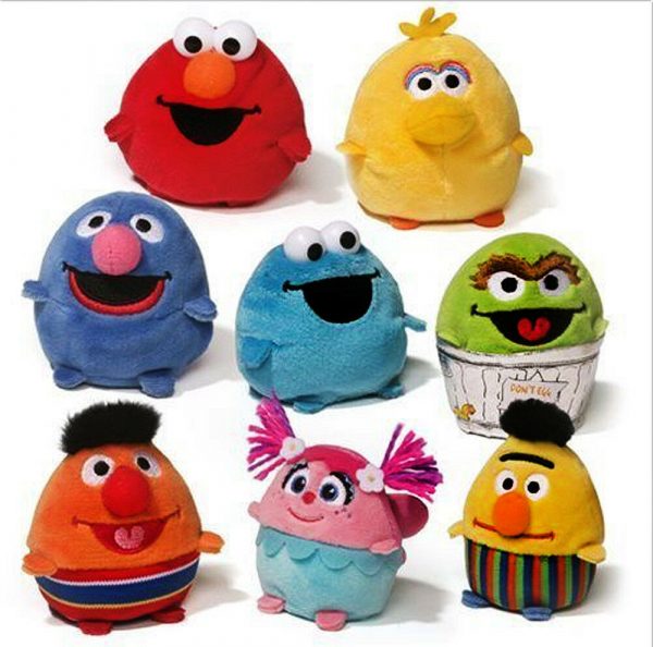 GUND SESAME STREET EGG FRIENDS PLUSH BEAN BAG TOYS ELMO, GROVER ABBY COOKIE ++