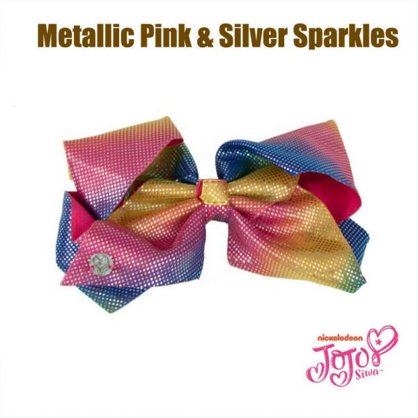 JoJo Bow Jo Jo Siwa Large Girl Hair Clip Gift Rainbow Paint Heart Star LICENSED - Image 7