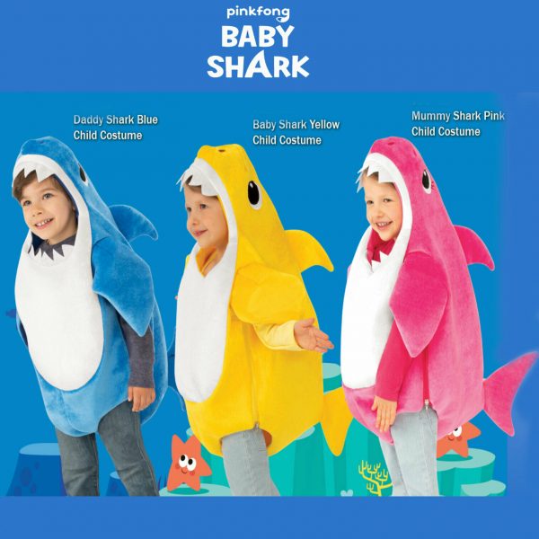Kids Mummy Baby Daddy Shark Costume Toddler Deluxe Girls Child Pinkfong Jumpsuit - Image 12