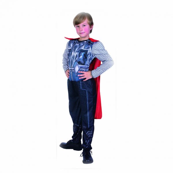 Marvel Avengers Thor Costume cape jumpsuit S/M Classic Child Boys Superhero - Image 4