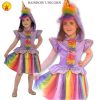Rainbow Unicorn Child Costume Plush Rubies Mythical Animal Horn Book Week S: S/M