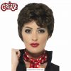 Rizzo Brown Wig Short Crop Hair Grease Licensed Movie Womens Costume Accessory