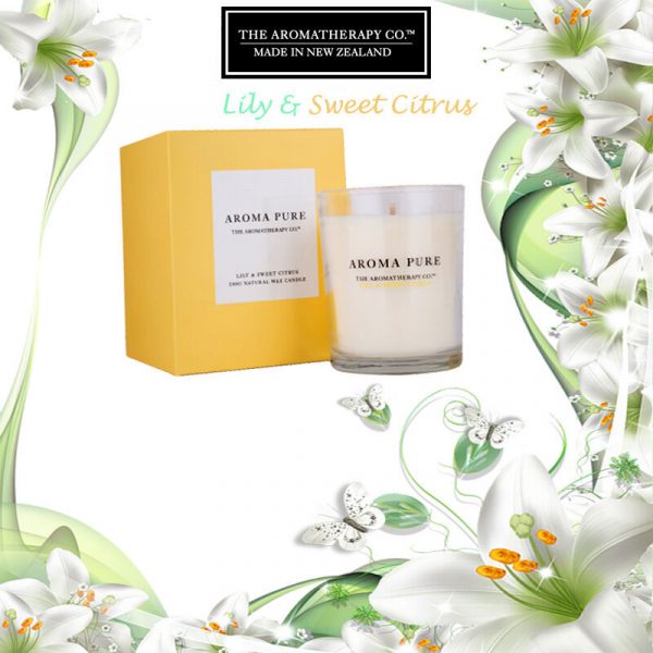 Scented Candle Lily Citrus Womens CHRISTMAS Gift Mothers Day The Aromatherapy Co - Image 3