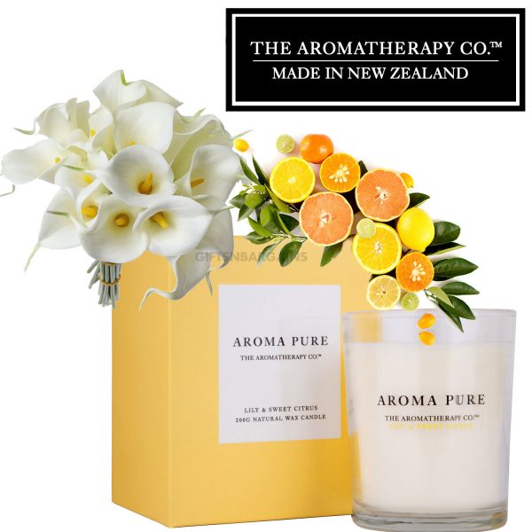Scented Candle Lily Citrus Womens CHRISTMAS Gift Mothers Day The Aromatherapy Co