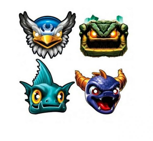 Skylanders Birthday Party Paper Masks (8 count) Favours Supplies Decorations - Image 3