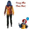 Adult Killer Clown Costume Shirt Mens Halloween STD XL Pennywise IT Evil Jester