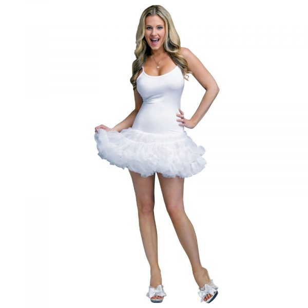 Adult Sexy White Mini Dress Stretch Pettidress Woman Fantasy Costume Angel Bunny - Image 4