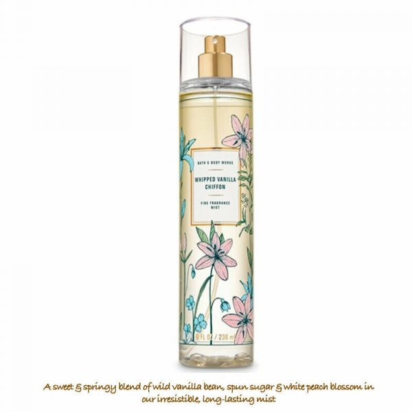 BATH & BODY WORKS WHIPPED VANILLA CHIFFON MIST SCENT FRAGRANCE BODY SPRAY WOMEN - Image 3