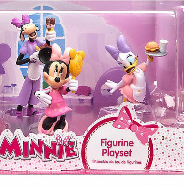DISNEY STORE TOY MINNIE MICKY MOUSE 6 PC FIGURINE BIRTHDAY CAKE TOPPER PLAY SET - Image 4