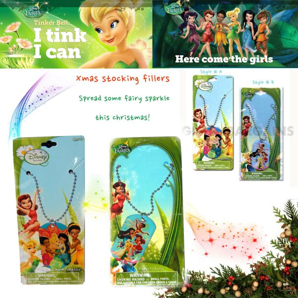 Disney Fairies Tinkerbell Tinker Bell Necklace chain Girl CHRISTMAS Gift Dogtag - Image 3