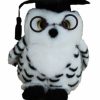 Graduation Snowy Owl w Glasses Soft Plush Toy 8"/20cm Elka Handmade
