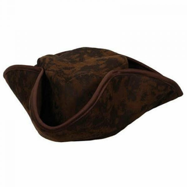 Pirate Hat Brown Jack Sparrow Costume Tricorn Caribbean Admiral Captain Sailor - Image 3