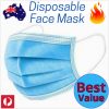 Protect FACE MASK Disposable Medical 3 Layer Filter PPE 5 /10 /20  Pack Adult AU