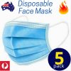 Protect FACE MASK Disposable Medical 3 Layer Filter PPE 5 /10 /20  Pack Adult AU - Image 13