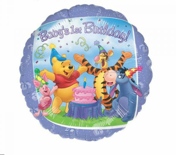 Winnie The Pooh Baby 1st Birthday First Party Balloon Disney Helium Mylar 18"