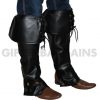 Boot Tops Pirate Costume Black Shoe Covers Adult Men Women Buccaneer - Image 5
