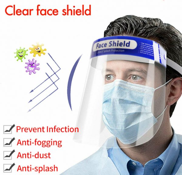Bulk Clear Face Shield Mask Protective Film Flip Up Visor Safety Anti-Fog Adult - Image 3