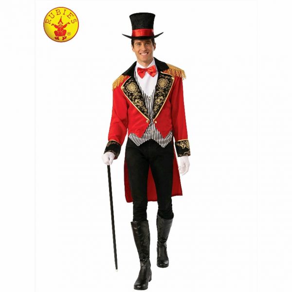 CIRCUS RINGMASTER MAN COSTUME ADULT GREATEST SHOWMAN FANCY DRESS MEN BOOK WEEK - Image 3