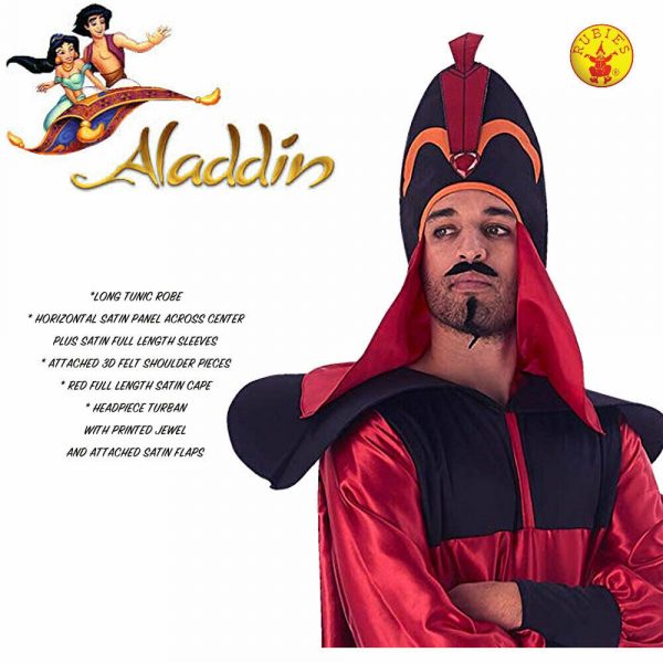 Disney Aladdin Mens Jafar Evil Sorcerer Halloween Costume Adult (Std) Licensed - Image 3