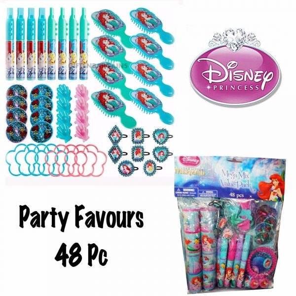 Disney The Little Mermaid Ariel Mega Birthday Party Favour Pack 48 Toys Girls