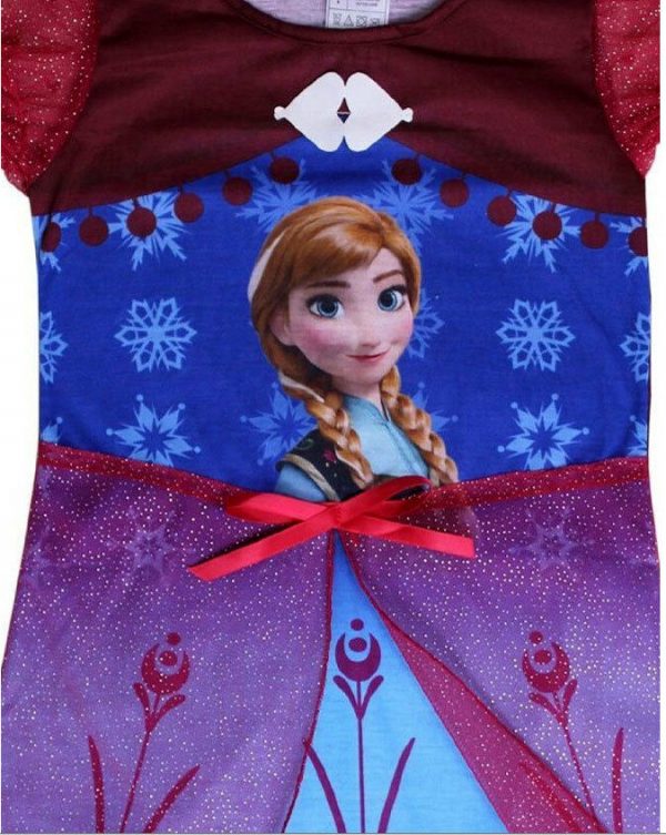 Frozen Elsa Anna Girls Night Dress Sleep Wear PJ Costume S-M-L, Oz Seller - Image 5