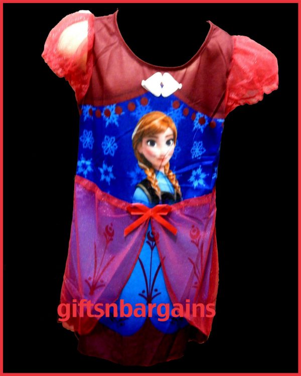 Frozen Elsa Anna Girls Night Dress Sleep Wear PJ Costume S-M-L, Oz Seller - Image 6