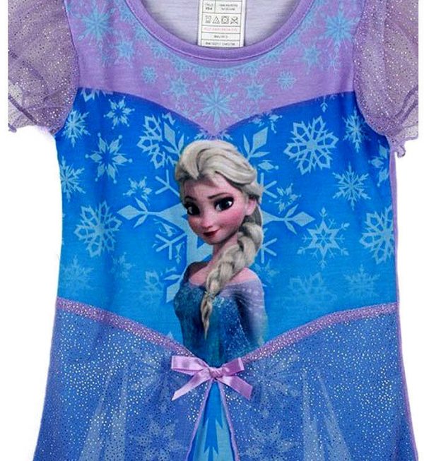 Frozen Elsa Anna Girls Night Dress Sleep Wear PJ Costume S-M-L, Oz Seller - Image 8