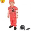 MUSCLEMAN PRISONER COSTUME LIL CONVICT BABY BOY JAILBIRD TODDLER HALLOWEEN XS, S