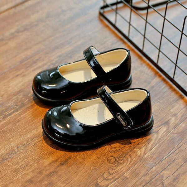 Black Child Girls Mary Jane kids School Shoes Wedding formal Footwear party - Image 9
